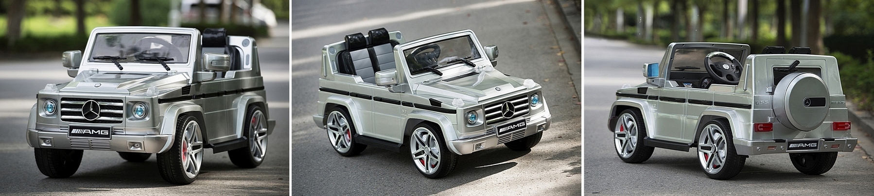 Электромобиль DMD-G55 Mercedes-Benz AMG NEW Version 12V R/C silver с резиновыми колесами